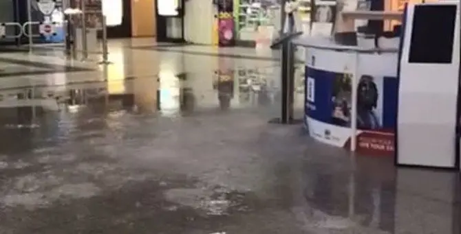 “Piove” nell’aeroporto di Lamezia, le immagini dello scalo allagato