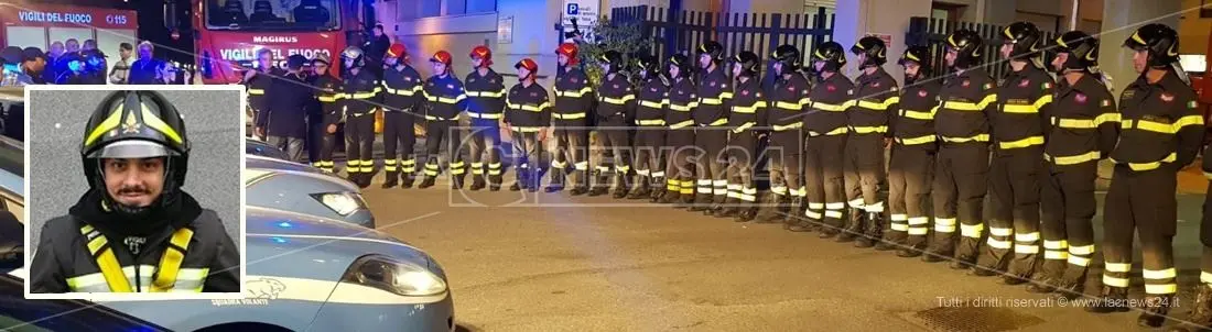 L'abbraccio delle forze dell'ordine di Reggio a Nino Candido e alle vittime dell'esplosione