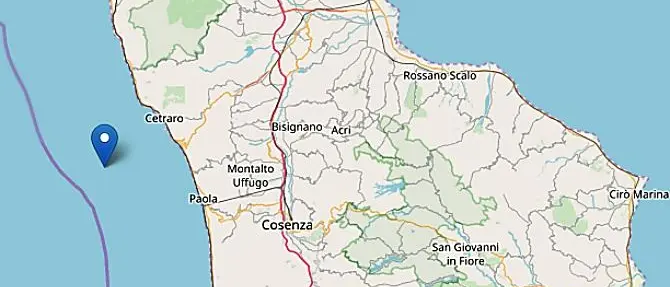 La Calabria trema ancora: terremoto 3.2 tra Cetraro e Paola