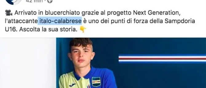 Gaffe social della Sampdoria, il suo nuovo attaccante è un... italo-calabrese
