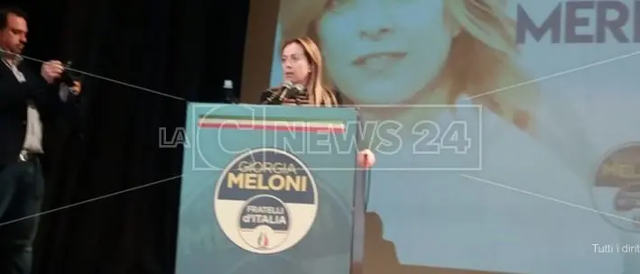 Elezioni, Giorgia Meloni a Cosenza: «Lavoro e legalità per rilanciare la Calabria»