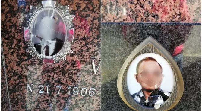 Danneggiate foto dei defunti al cimitero di Potenzoni-San Costantino