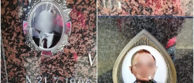 Danneggiate foto dei defunti al cimitero di Potenzoni-San Costantino