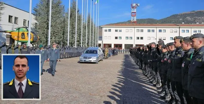 Ciao Luca, il saluto dei colleghi al finanziere morto in un incidente di caccia