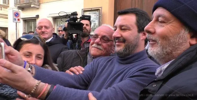 Salvini a Catanzaro: «I delusi voteranno il cambiamento, la Lega»