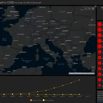 Coronavirus: la mappa del contagio che mostra i dati aggiornati sul virus