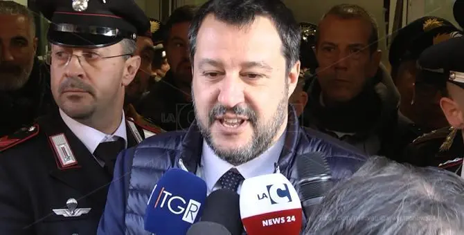 Salvini a Vibo: «Grazie carabinieri, avete ripulito la Calabria»