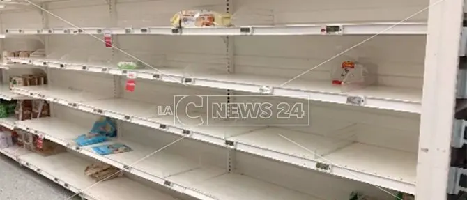 Psicosi da Coronavirus, supermercati presi d’assalto anche in Calabria