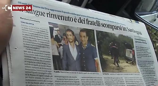 Fratelli calabresi scomparsi in Sardegna, analisi Ris sull'auto del vicino