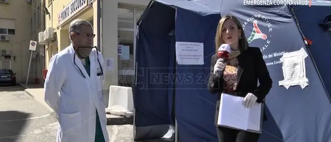 Emergenza coronavirus, ecco come si è attrezzato l'ospedale di Soverato