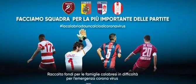 Un calcio al coronavirus, squadre calabresi di serie C unite nella battaglia