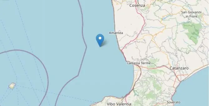 Terremoto in Calabria, una scossa al largo di Amantea: non ci sono danni