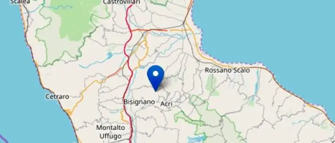 Doppia scossa di terremoto a Santa Sofia d’Epiro nel Cosentino