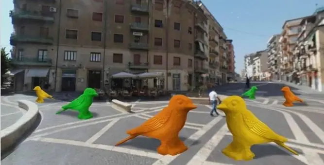 Cosenza, gli animali giganti colorano la città: la cracking art sbarca in centro