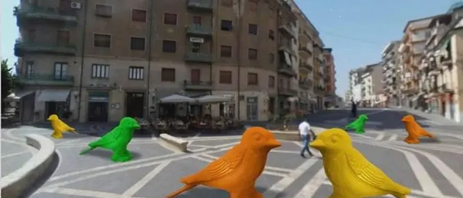 Cosenza, gli animali giganti colorano la città: la cracking art sbarca in centro
