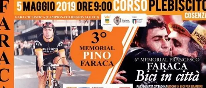 Cosenza, tutti in sella per i Memorial dedicati a Pino e Francesco Faraca