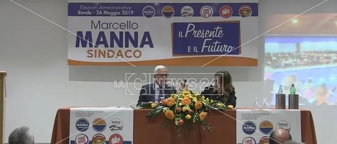 Elezioni a Rende, la sfida di Manna: «Vinciamo al primo turno»