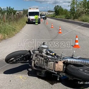 Rende, centauro tamponato e sbalzato sull'asfalto