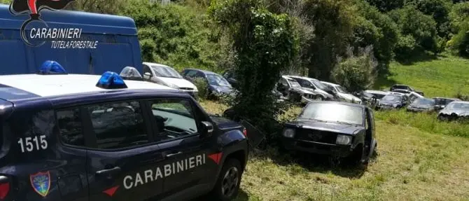 Auto abbandonate nelle campagne di Maida, denunce e sequestri