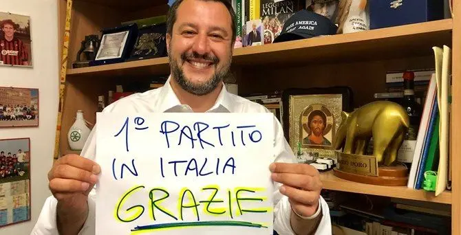 Europee, la Lega corre. Salvini: «Grazie Italia!»