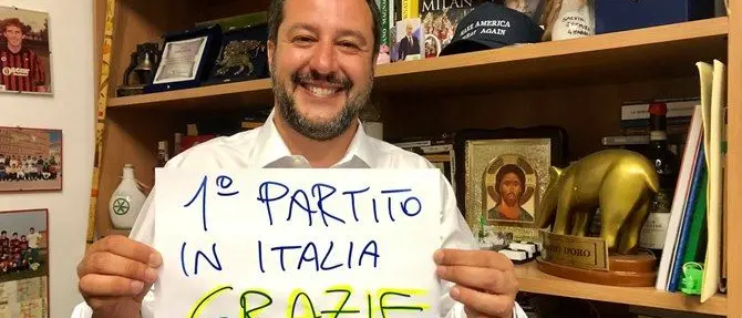 Europee, la Lega corre. Salvini: «Grazie Italia!»