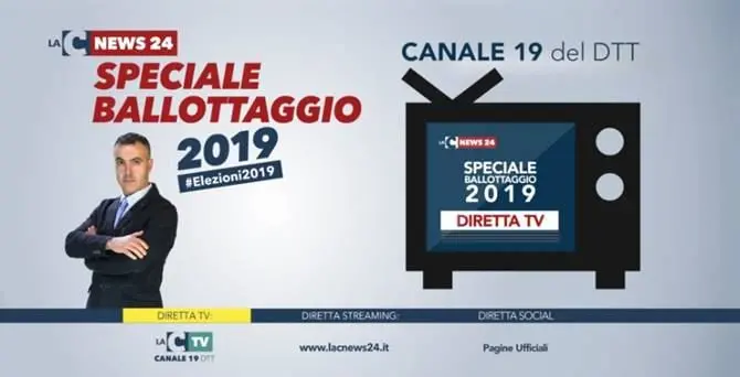 Ballottaggi, il 9 giugno la maratona elettorale su LaC Tv