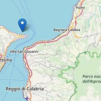 Terremoto 2.9 nello Stretto di Messina