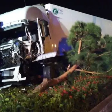 Autoarticolato fuori strada a Santa Maria del Cedro, ferito il conducente