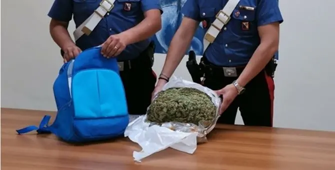 Crotone, con un chilo e mezzo di marijuana nello zaino: arrestato