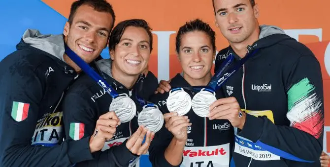 Mondiali Nuoto: Italia d’argento nella staffetta mista