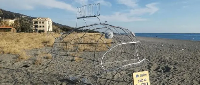 Sulla spiaggia di Longobardi arriva il pesce mangia plastica