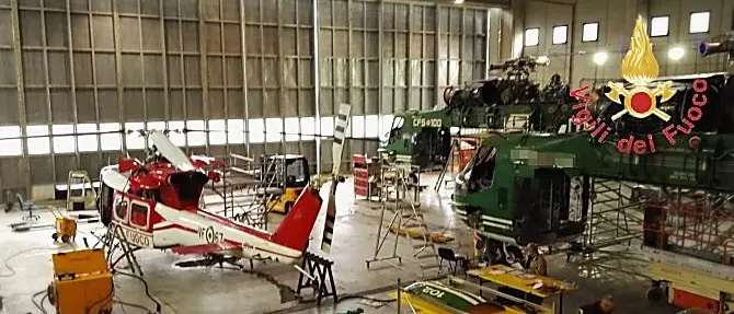 Lamezia, attivato il Reparto volo dei Vigili del fuoco