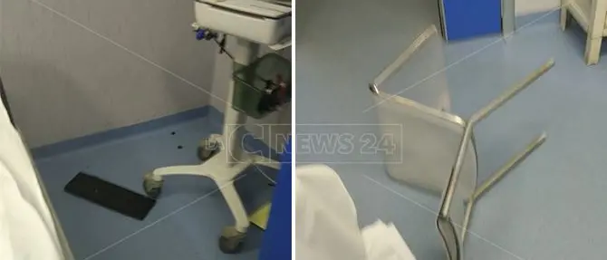 Raptus di rabbia al Pronto soccorso, paziente distrugge la sala emergenza