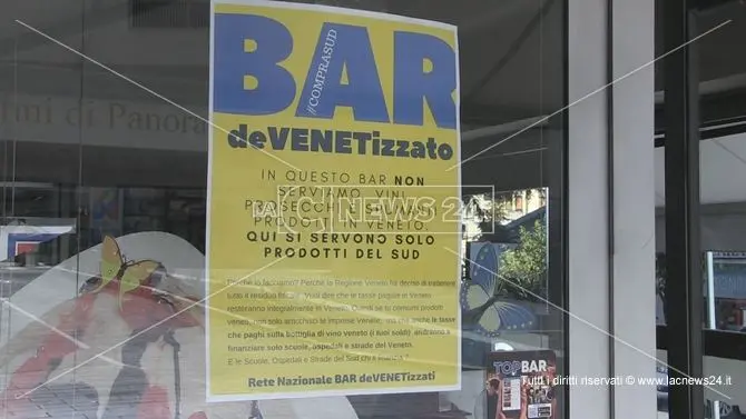 Da Cosenza la rivolta dei “terroni”: «Non vendiamo prodotti veneti»