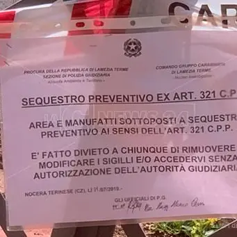 Nocera Terinese, la procura sequestra aree e manufatti del Sea Village