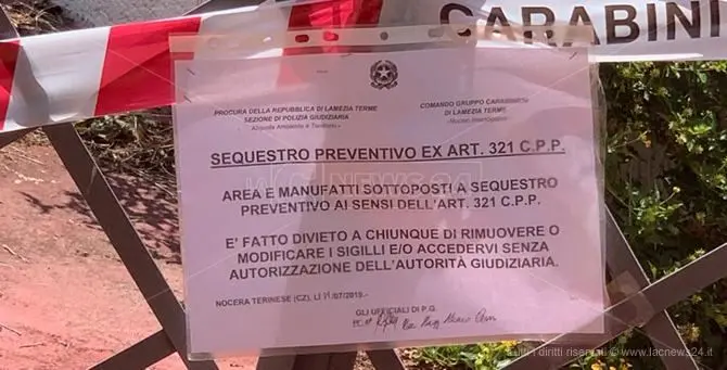 Nocera Terinese, la procura sequestra aree e manufatti del Sea Village