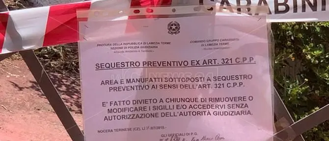 Nocera Terinese, la procura sequestra aree e manufatti del Sea Village