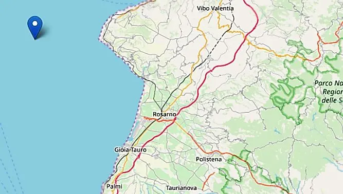 Terremoto 3.4 al largo di Capo Vaticano