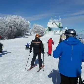 Weekend all'insegna del freddo e del gelo in Calabria, piste aperte per sciare