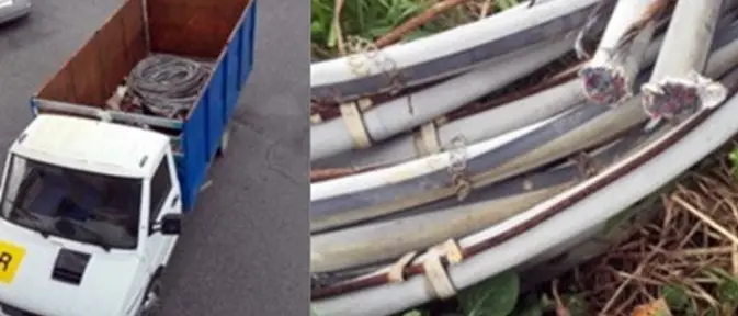 Rubano rame dalla linea telefonica, due arresti a Lamezia