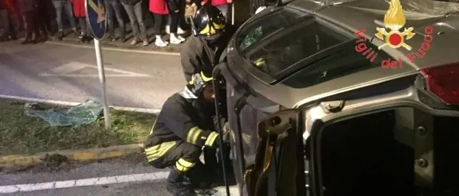 Incidente a Lamezia, ferito trasportato in ospedale