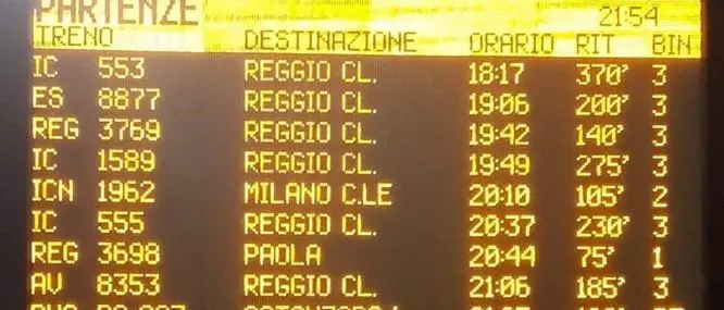 Treni in tilt in Calabria, ritardi che superano le 7 ore e convogli fermi