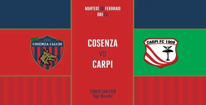 SERIE B | Il Carpi in Calabria pronto a sfidare il Cosenza