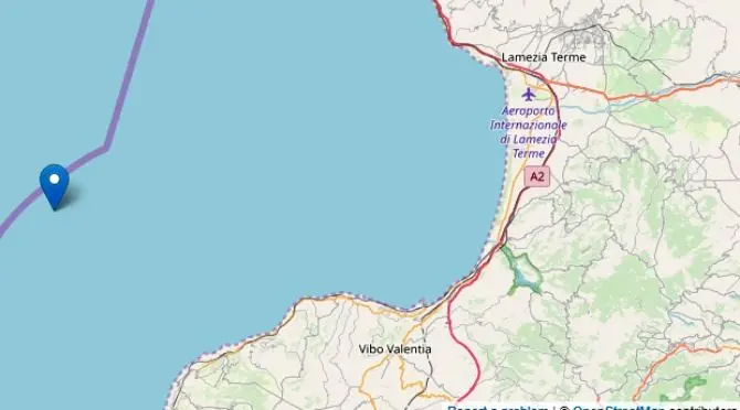 Terremoto 2.9 lungo la costa catanzarese e vibonese