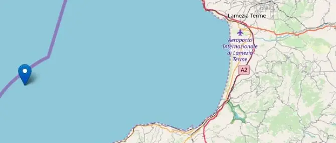 Terremoto 2.9 lungo la costa catanzarese e vibonese