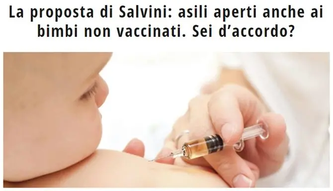 Il sondaggio: asili aperti anche ai bimbi non vaccinati. Sei d’accordo?