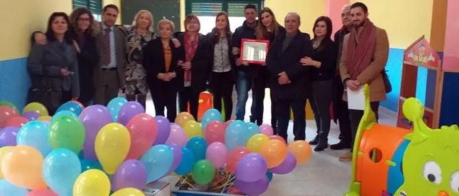 Dedicata a Cristian e Nicolò l’area giochi del nuovo asilo di Curinga