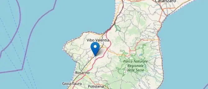 Trema la terra nel Vibonese, due scosse di terremoto