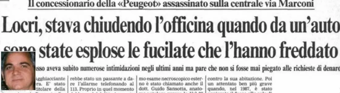 Locri, 30 anni fa l'omicidio di un uomo perbene che non si piegò alla 'ndrangheta