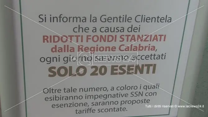 Analisi a numero chiuso, disagi per i cittadini esenti da ticket